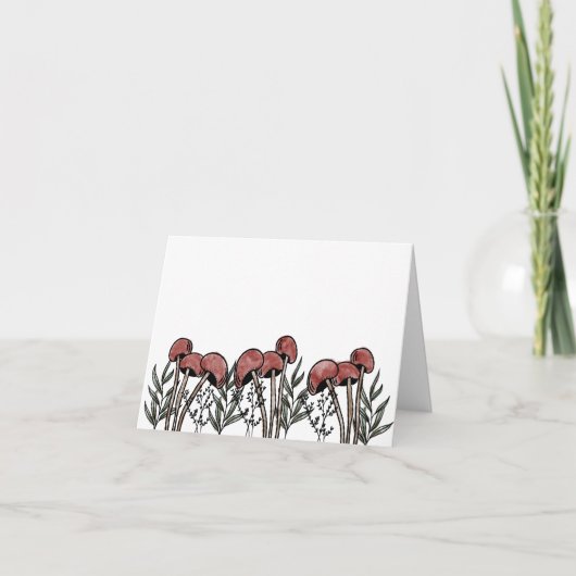 Red Mushroom Caps Karte (Vorderseite)