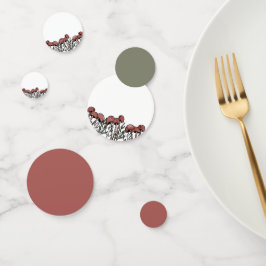 Red Mushroom Caps Konfetti