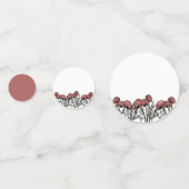 Red Mushroom Caps Konfetti (Vorderseiten)