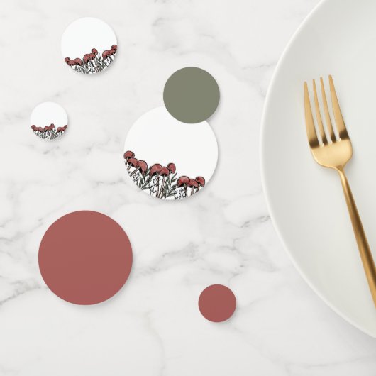 Red Mushroom Caps Konfetti (Gruppe)