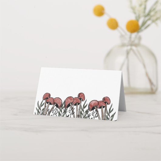 Red Mushroom Caps Platzkarte (Vorderseite)