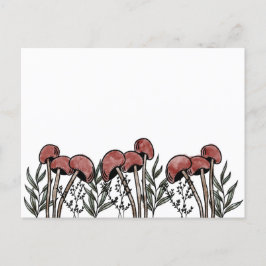 Red Mushroom Caps Postkarte