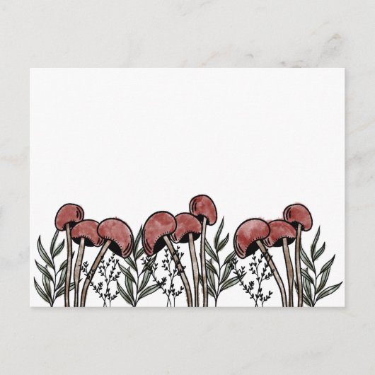 Red Mushroom Caps Postkarte (Vorderseite)