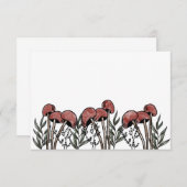 Red Mushroom Caps RSVP Karte (Vorne/Hinten)