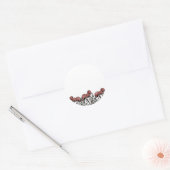 Red Mushroom Caps Runder Aufkleber (Umschlag)