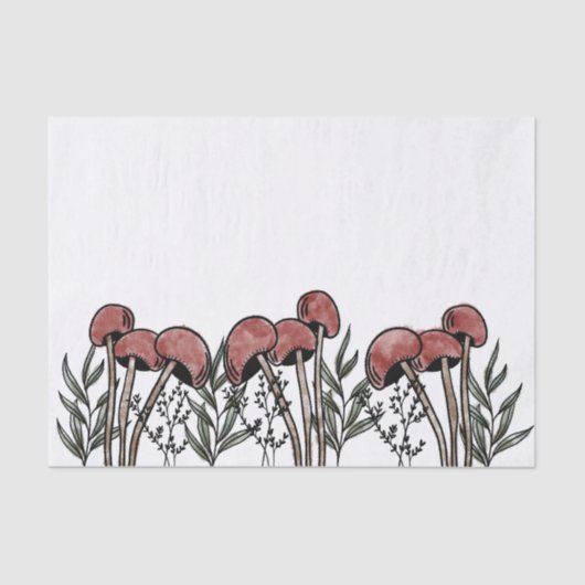 Red Mushroom Caps Seidenpapier (Vorderseite)