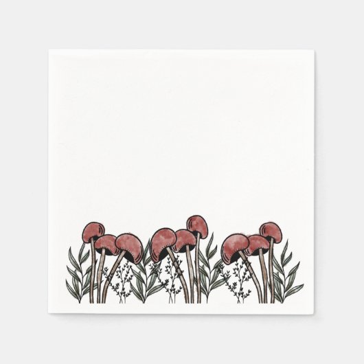 Red Mushroom Caps Serviette (Vorderseite)