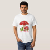 Red Mushroom Cartoon Message T-Shirt (Vorne ganz)