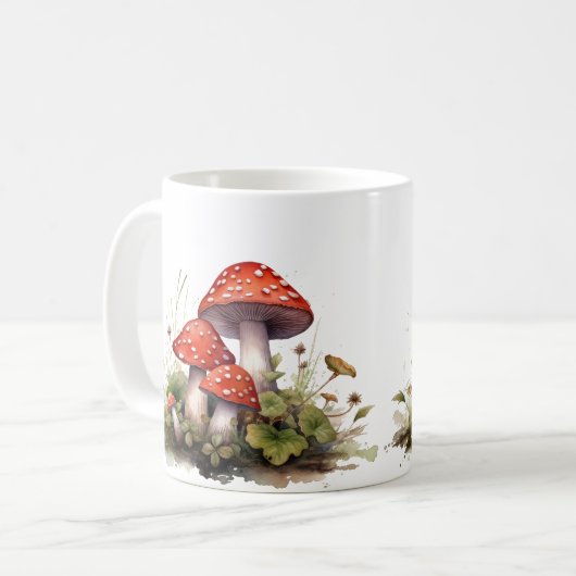 Red Mushroom Coffee Tasse - Natur Inspiriert (Vorderseite Links)