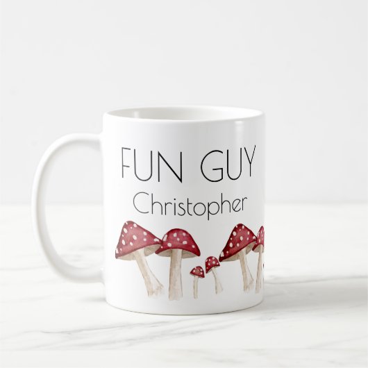 Red Mushroom Fun Typ Funny Kaffeetasse (Links)