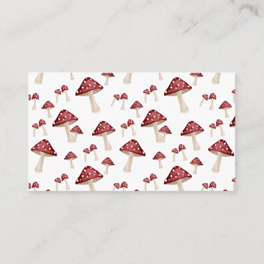 Red Mushroom Fun Typ Kinderdusche Windelwindeln Begleitkarte (Rückseite)