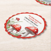 Red Mushroom Fungi Woodland Babydusche Untersetzer (angewinkelt)