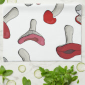 Red Mushroom Geschirrtuch (Gefaltet)