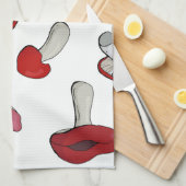 Red Mushroom Geschirrtuch (Viertel Falte)