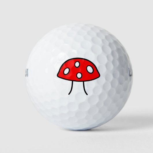 Red Mushroom Golf Balls Golfball (Vorderseite)