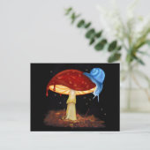 Red Mushroom Illustration Postkarte (Stehend Vorderseite)