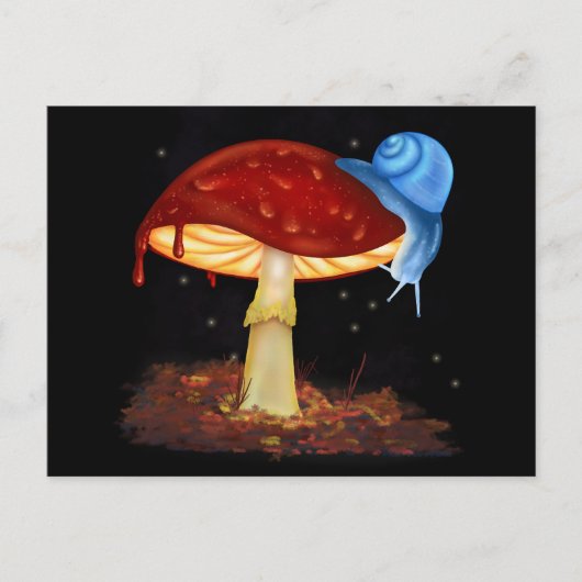 Red Mushroom Illustration Postkarte (Vorderseite)