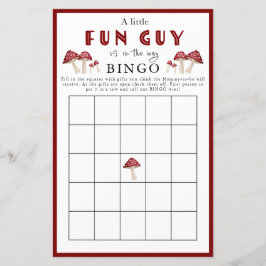 Red Mushroom Little Fun Typ BINGO Baby Shower Game