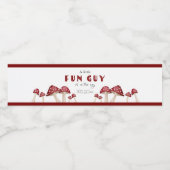 Red Mushroom Little Fun Typ Kinderdusche Wasserflaschenetikett (Einzelnes Label)