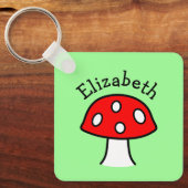 Red Mushroom Name Schlüsselanhänger (Vorderseite)