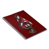 Red Mushroom Piano Forest Notebook Notizblock (Rechte Seite)