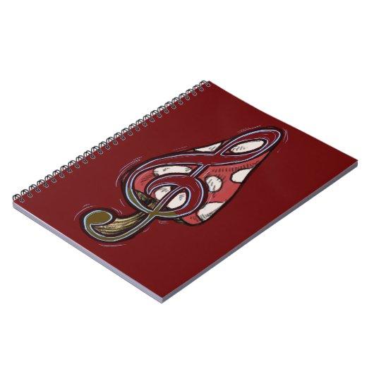 Red Mushroom Piano Forest Notebook Notizblock (Linke Seite)