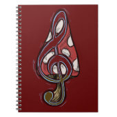 Red Mushroom Piano Forest Notebook Notizblock (Vorderseite)