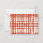 Red Mushroom Picnic Baby Dusche Kinderbetreuung Mitteilungskarte (Rückseite)