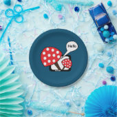 Red Mushroom Sprichwort Hello from Television Pappteller (Party)