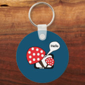 Red Mushroom Sprichwort Hello from Television Schlüsselanhänger (Rückseite)