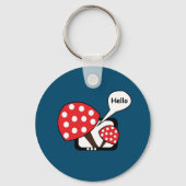 Red Mushroom Sprichwort Hello from Television Schlüsselanhänger (Rückseite)