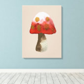 Red Mushroom Toadstool Magie Leinwanddruck (Insitu (Holzboden))