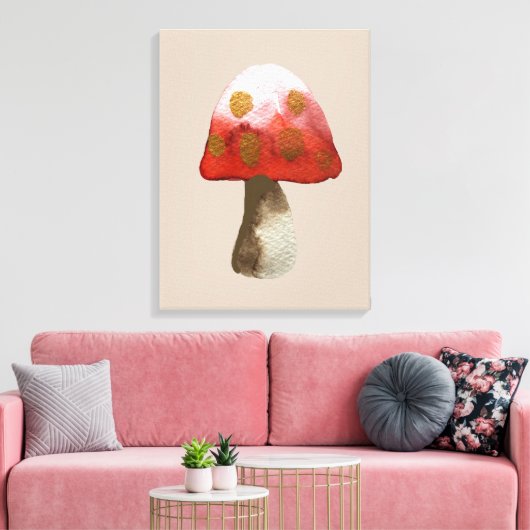 Red Mushroom Toadstool Magie Leinwanddruck (Insitu (Wohnzimmer))