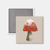 Red Mushroom Toadstool Magie Magnet (Vorderseite/Rückseite)