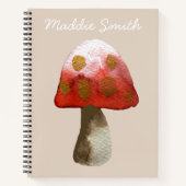 Red Mushroom Toadstool Magie Notizblock (Vorderseite)