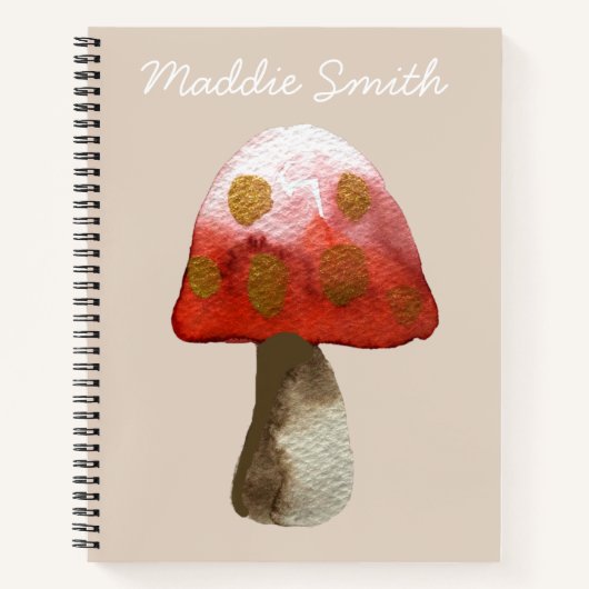 Red Mushroom Toadstool Magie Notizblock (Vorderseite)