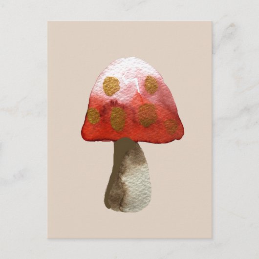 Red Mushroom Toadstool Magie Postkarte (Vorderseite)