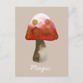 Red Mushroom Toadstool Magie Postkarte (Vorderseite)