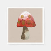 Red Mushroom Toadstool Magie Serviette (Vorderseite)