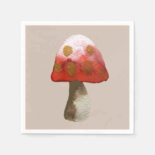 Red Mushroom Toadstool Magie Serviette (Vorderseite)