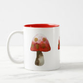 Red Mushroom Toadstool Magie Zweifarbige Tasse (Links)