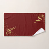Red Music Bath Set - Treble Cleaner: Goldmusik (Handtuch)