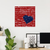 Red Music Poster (Heimbüro)