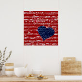 Red Music Poster (Küche)