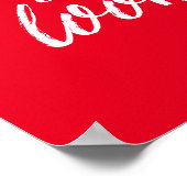 Red Music Quote Hand Briefe kalligraphisches Poste Poster (Ecke)