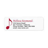 Red Musical Note & Musician Name (Vorne)