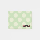 Red Mustache, Curl Mustache, Stache, Polka Dots Post-it Klebezettel (Vorderseite)