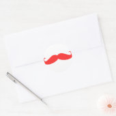 Red Mustache Stache für Weihnachten Runder Aufkleber (Umschlag)