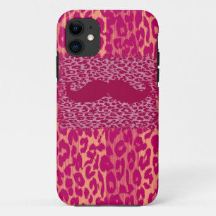Red Mustache und Leopard Print Case-Mate iPhone Hülle