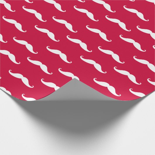 Red Mustache Valentine Geschenkpapier (Ecke)